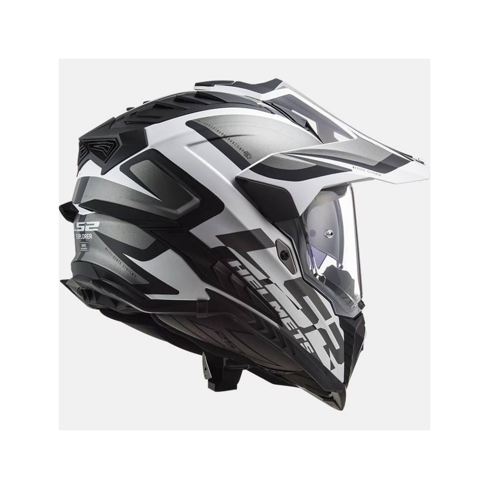 LS2 casque cross enduro quad trail MX701 EXPLORER ALTER noir blanc mat