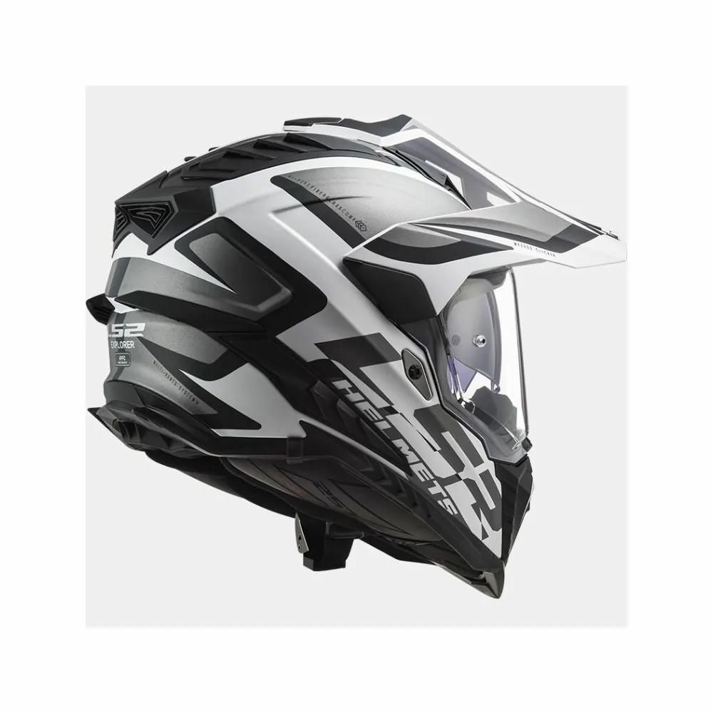 LS2 MX701 EXPLORER ALTER cross enduro quad trail helmet matt black white