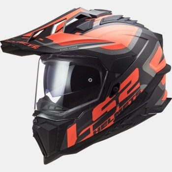 LS2 MX701 EXPLORER ALTER cross enduro quad trail helmet matt black fluo orange