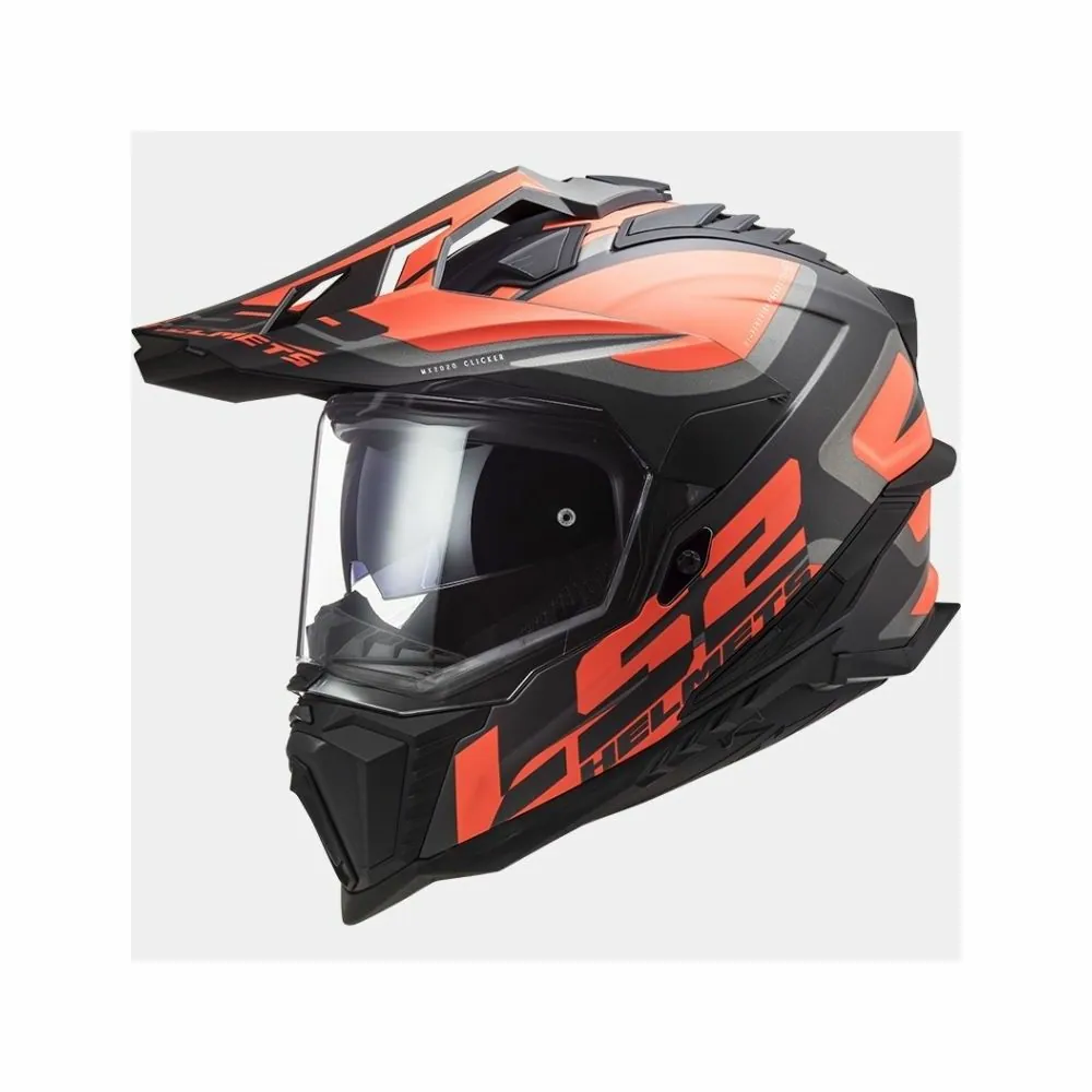 LS2 MX701 EXPLORER ALTER cross enduro quad trail helmet matt black fluo orange