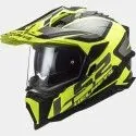 LS2 casque cross enduro quad trail MX701 EXPLORER ALTER noir jaune fluo mat