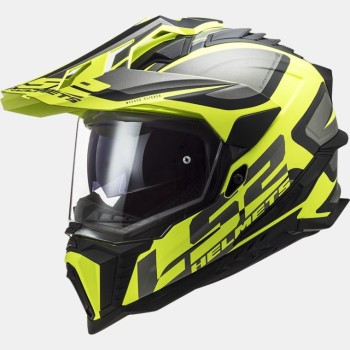 LS2 MX701 EXPLORER ALTER cross enduro quad trail helmet matt black fluo yellow