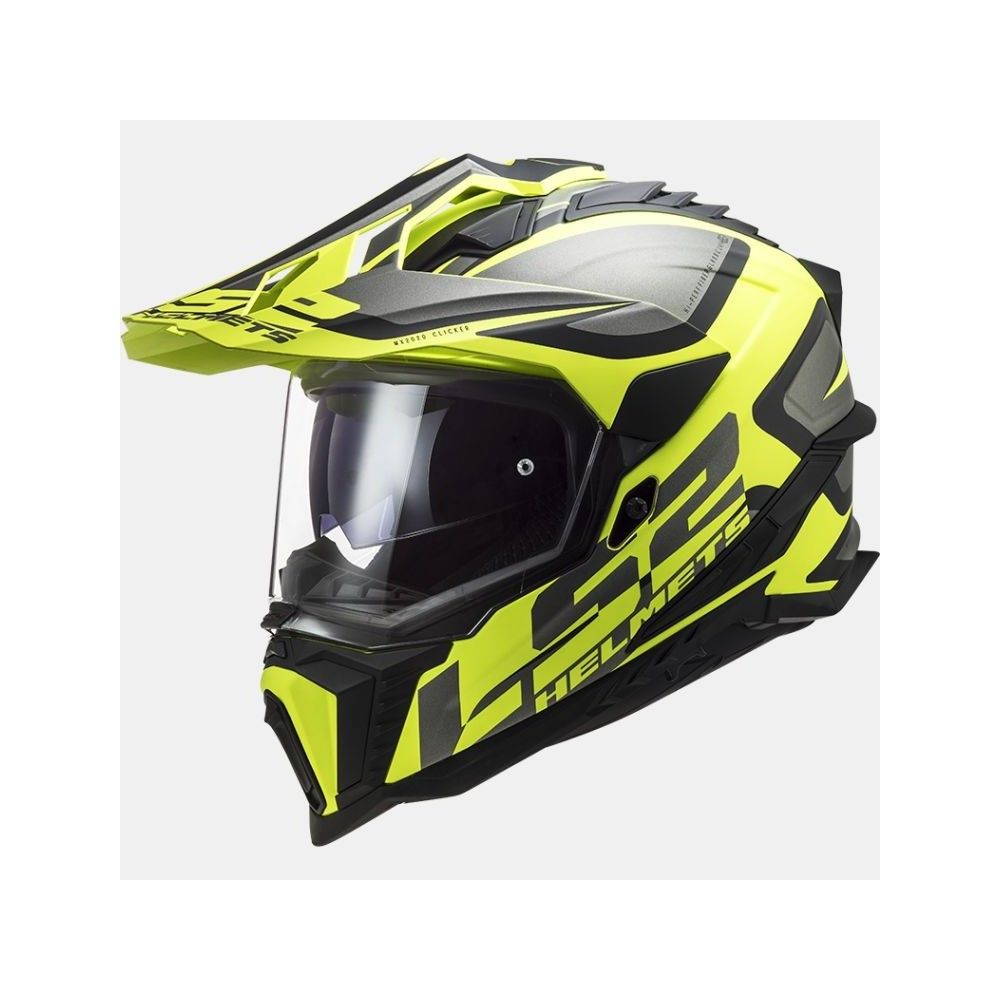 LS2 casque cross enduro quad trail MX701 EXPLORER ALTER noir jaune fluo mat