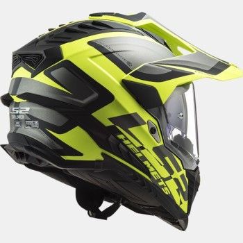 LS2 casque cross enduro quad trail MX701 EXPLORER ALTER noir jaune fluo mat