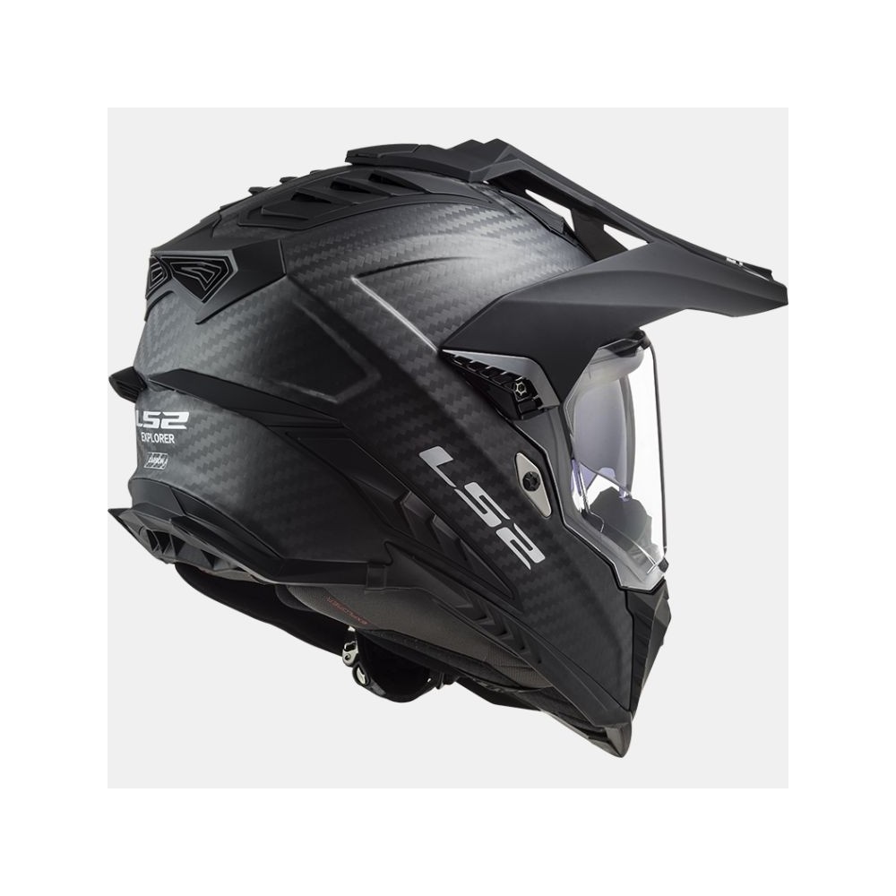 LS2 MX701 EXPLORER CARBON SOLID cross enduro quad trail motorcycle helmet gloss carbon