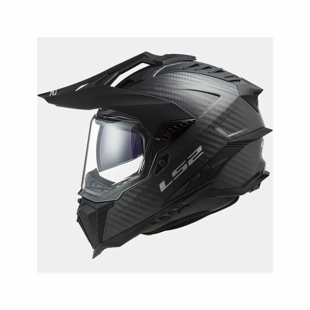 LS2 casque moto cross enduro quad trail CARBONE MX701 EXPLORER C SOLID carbone brillant