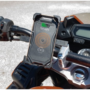 CHAFT support universel induction pour smartphone iphone téléphone 3.5" à 6.5" fixation guidon moto scooter vélo IN1916