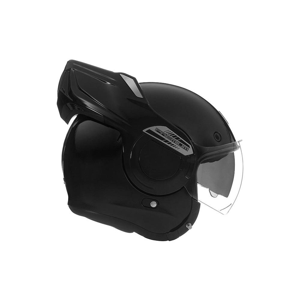 NOX casque intégral modulable en jet STRATOS moto scooter noir brillant