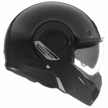 NOX casque intégral modulable en jet STRATOS moto scooter noir brillant