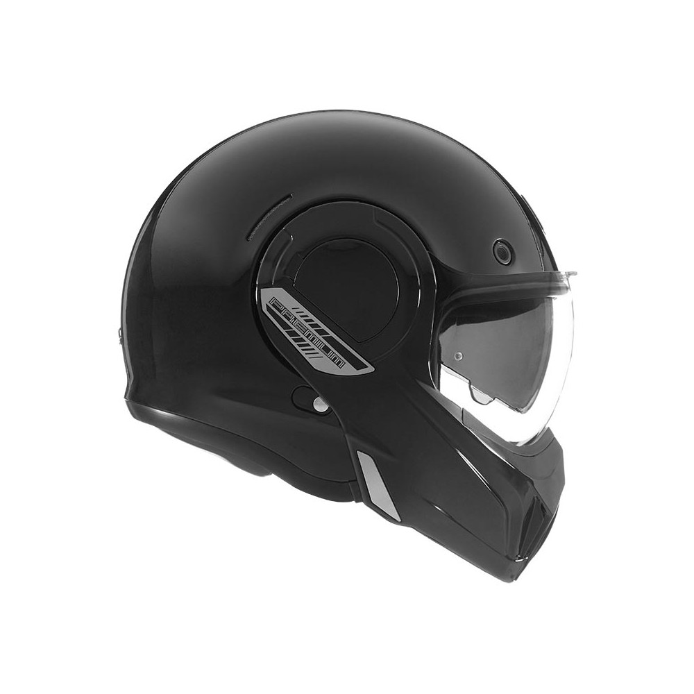 NOX casque intégral modulable en jet STRATOS moto scooter noir brillant
