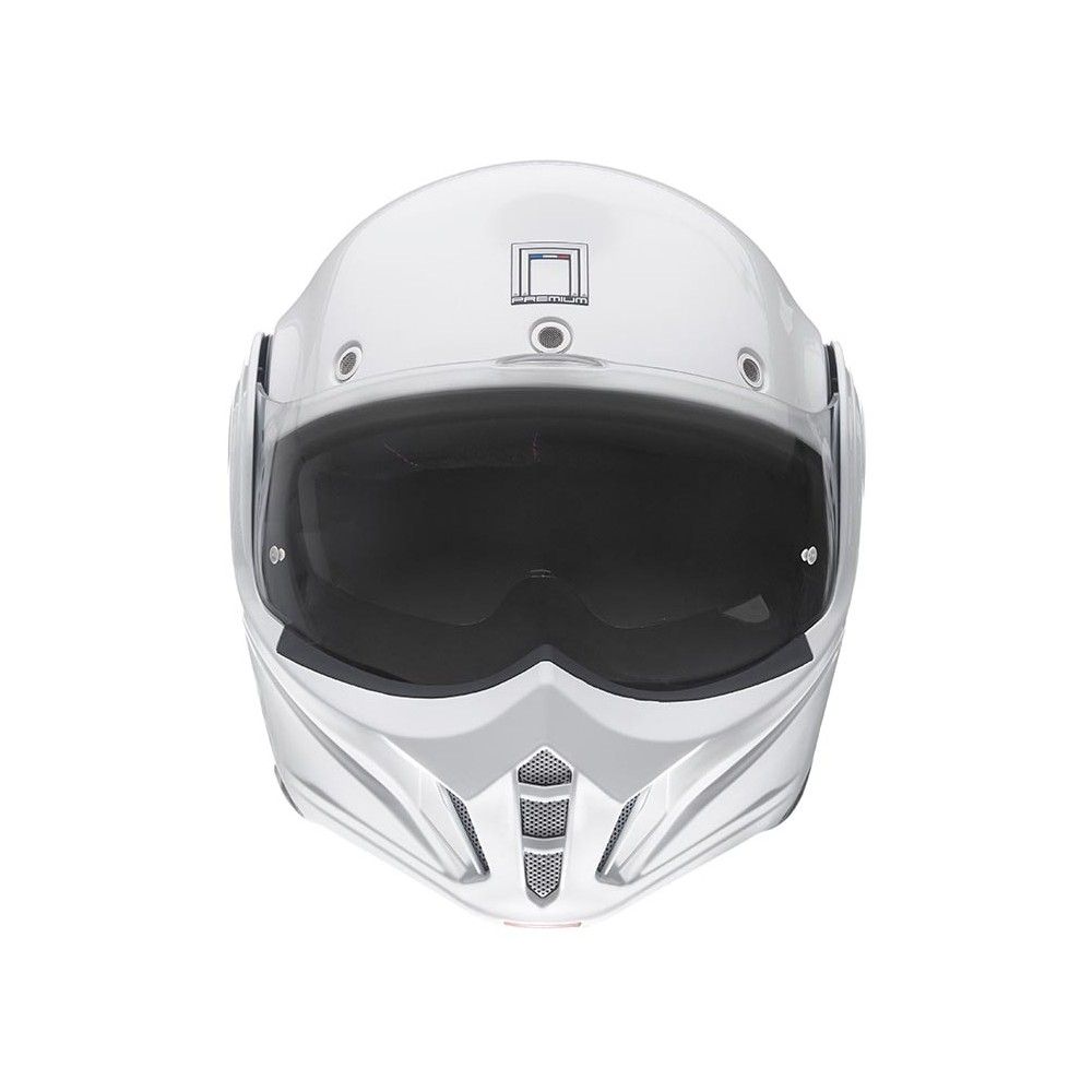 NOX casque intégral modulable en jet STRATOS moto scooter blanc brillant