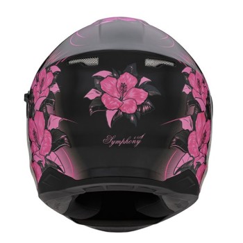 NOX N961K SYMPHONY kid girl integral full-face helmet gloss black pink