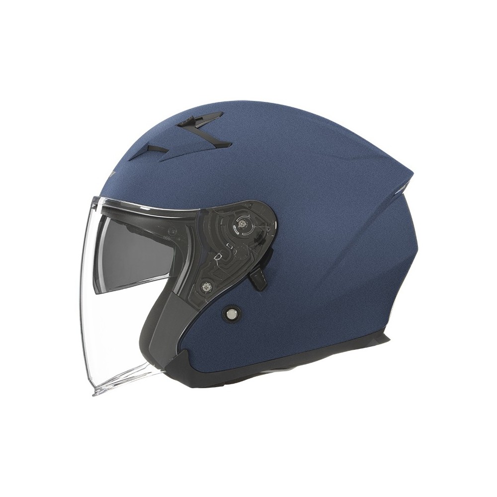 NOX jet helmet moto scooter N127 metal blue
