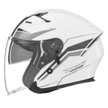NOX jet helmet moto scooter N127 late shiny white