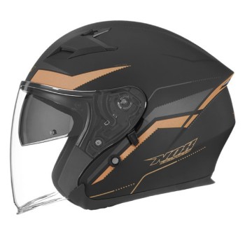 NOX jet helmet moto scooter N127 late matt black bronze