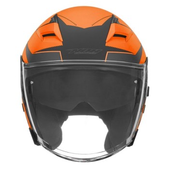 NOX jet helmet moto scooter N127 late matt neon orange