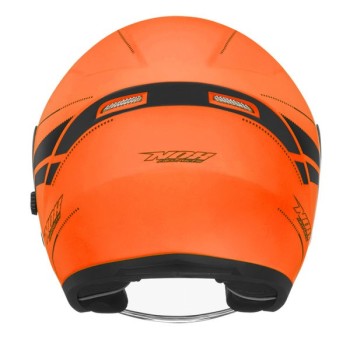 NOX jet helmet moto scooter N127 late matt neon orange