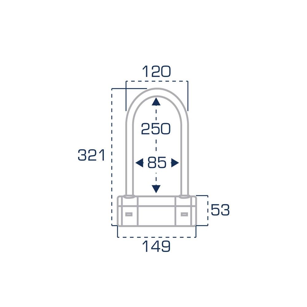 CHAFT FR SECURITE Antivol moto U FR85M - SRA NF FFMC - AV220