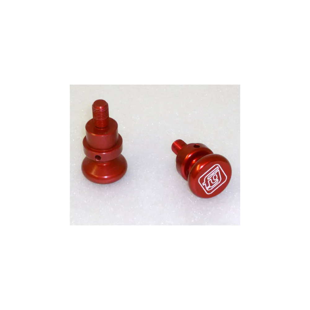 diabolo RACING béquille moto en ALU rouge anodisé - par paire