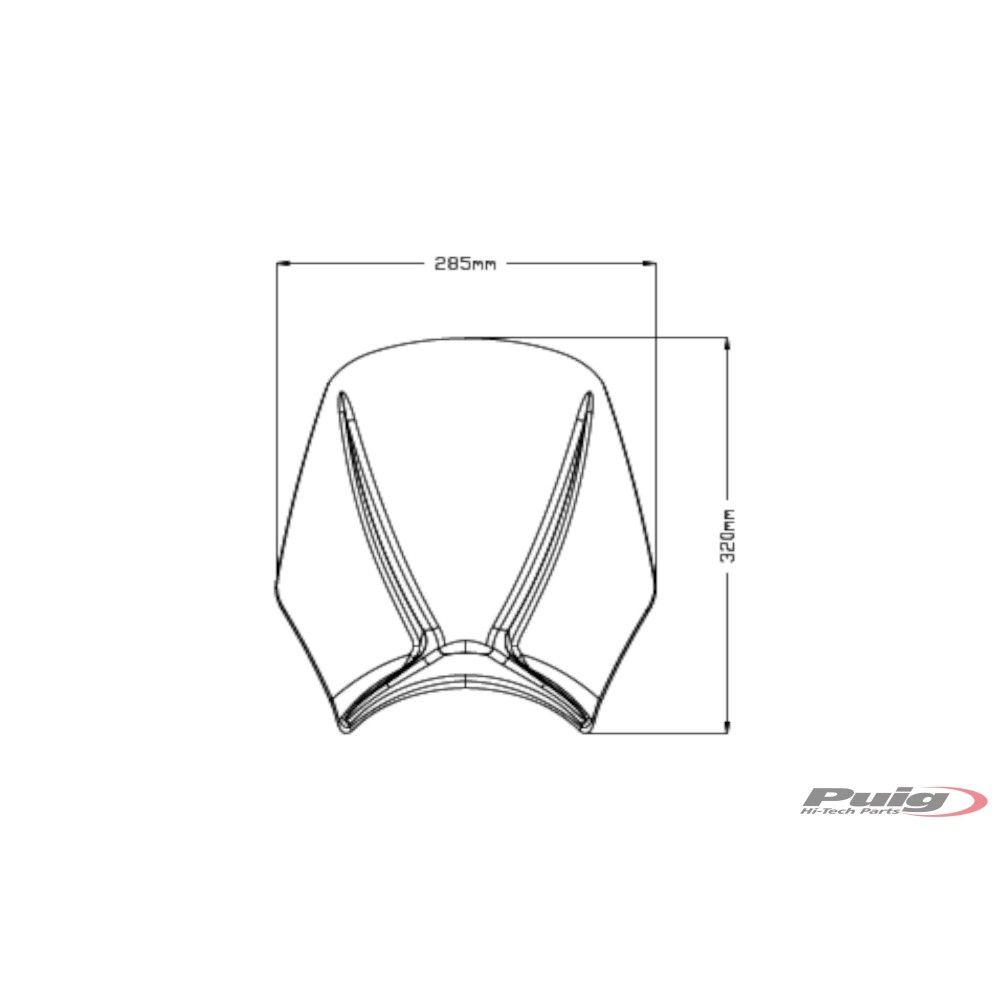 PUIG Saute Vent Bulle new génération SPORT TRIUMPH TRIDENT 660 / 2021 2025 ref 20638