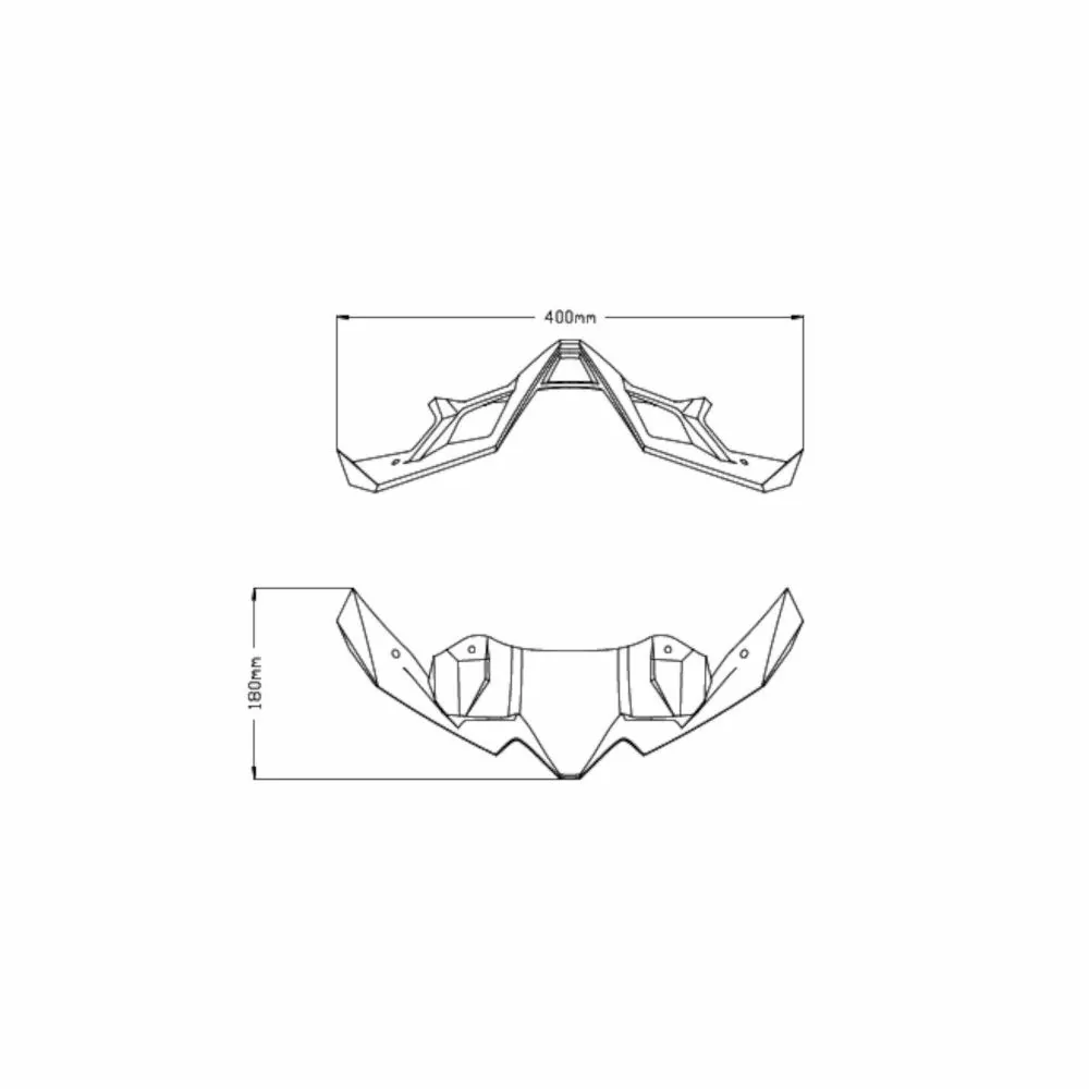 PUIG ROADSTER front wing kit Kawasaki Z900 / SE / 2020 2024 ref 20626