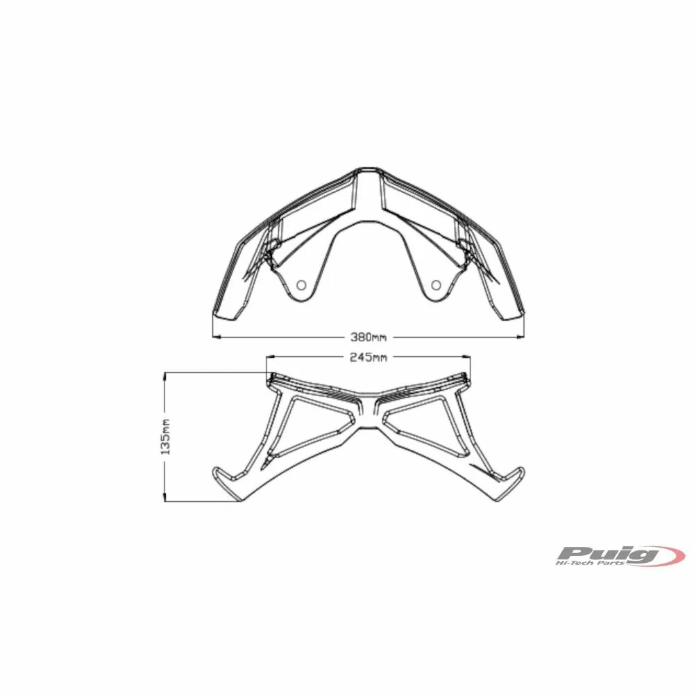 PUIG ROADSTER front wing kit YAMAHA MT09 / MT09 SP / 2017 2020 -  3482
