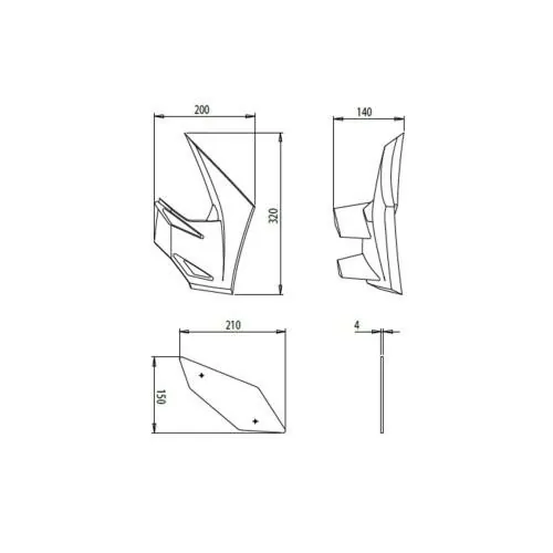 PUIG kit ailerons carénage Downforce KAWASAKI Z900 / 2017 2019 ref 20327