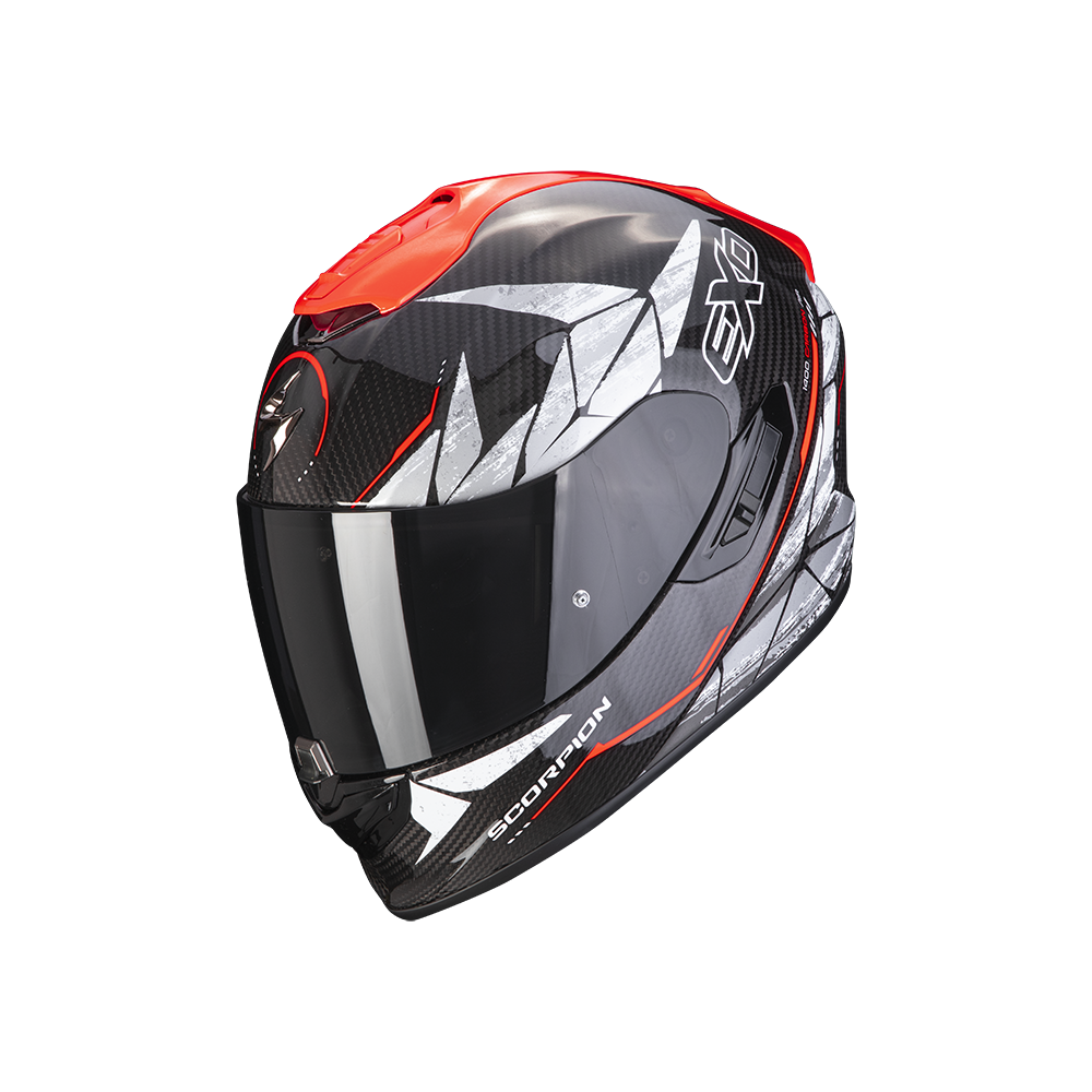 scorpion-casque-premium-integral-exo-1400-carbon-air-aranea-moto-scooter-rouge-fluo