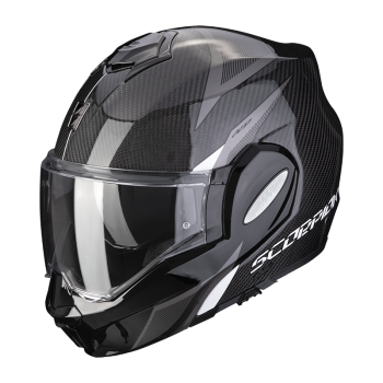 scorpion-casque-premium-modulaire-exo-tech-carbon-top-moto-scooter-noir-blanc