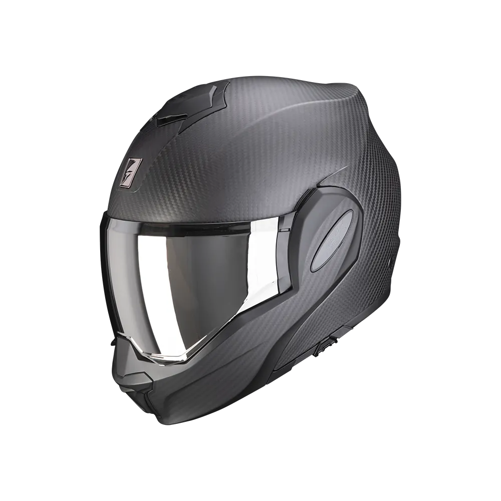SCORPION casque modulaire EXO-TECH EVO CARBON SOLID moto scooter noir mat