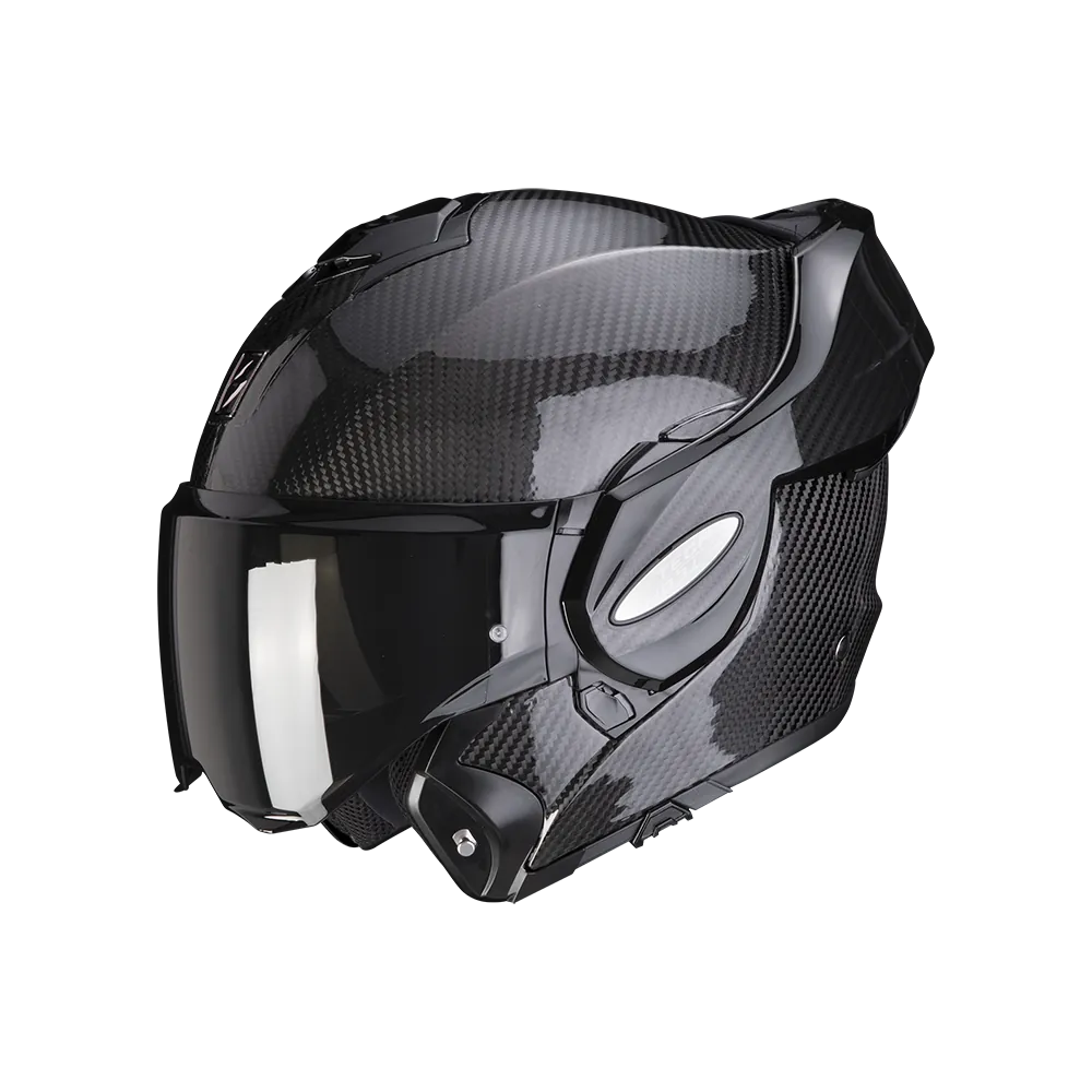 SCORPION modular helmet EXO-TECH EVO CARBON SOLID moto scooter black
