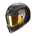SCORPION casque PREMIUM EXO-HX1 CARBON SE SOLID moto scooter noir doré