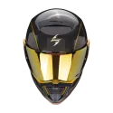 SCORPION casque PREMIUM EXO-HX1 CARBON SE SOLID moto scooter noir doré