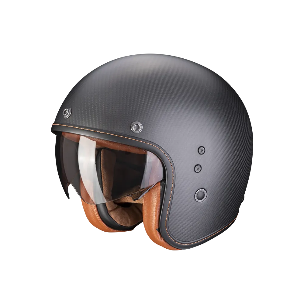 SCORPION casque PREMIUM jet BELFAST CARBON EVO SOLID moto scooter noir mat