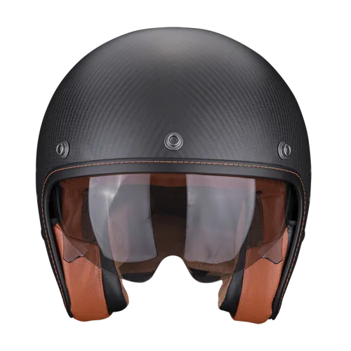 SCORPION helmet PREMIUM BELLFAST CARBON EVO SOLID jet moto scooter matt black