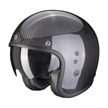 scorpion-helmet-premium-bellfast-carbon-evo-solid-jet-moto-scooter-helmet-black