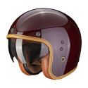 SCORPION helmet PREMIUM BELLFAST CARBON EVO SOLID jet moto scooter red