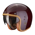 SCORPION helmet PREMIUM BELLFAST CARBON EVO SOLID jet moto scooter red