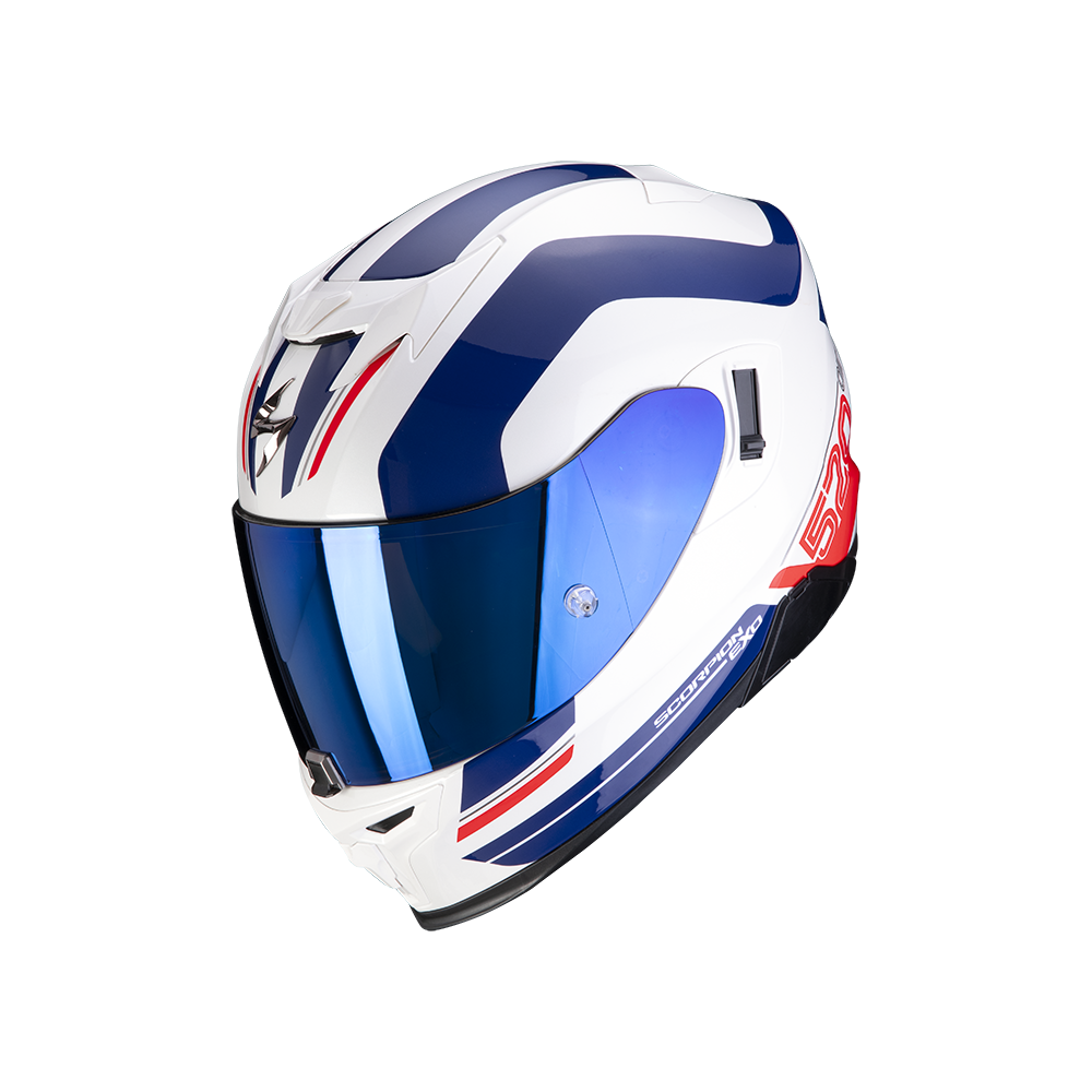 scorpion-casque-integral-exo-540-air-lemans-moto-scooter-bleu-blanc-rouge