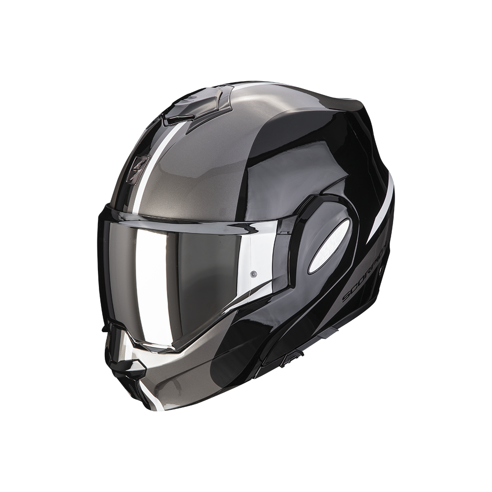 scorpion-helmet-exo-tech-forza-flipback-moto-scooter-black-silver