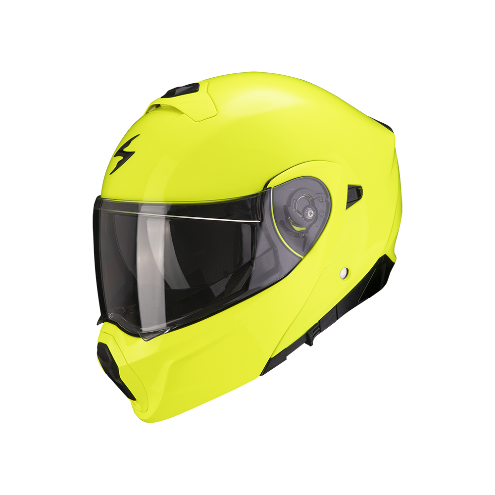 SCORPION casque modulaire EXO-930 SOLID moto scooter jaune fluo