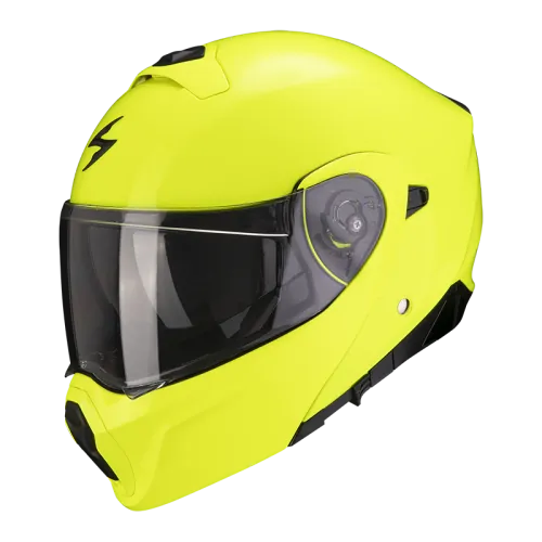 SCORPION casque modulaire EXO-930 SOLID moto scooter jaune fluo