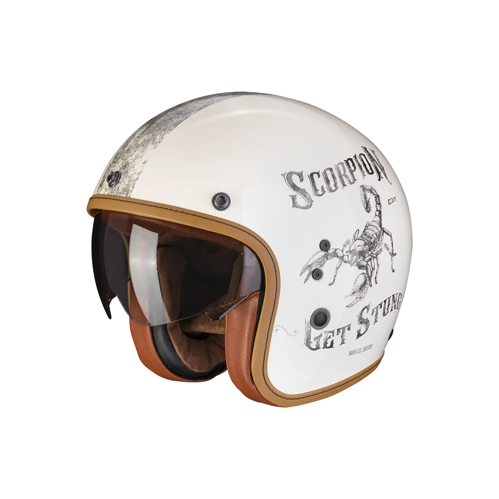 scorpion-casque-jet-belfast-evo-pique-moto-scooter-creme-noir
