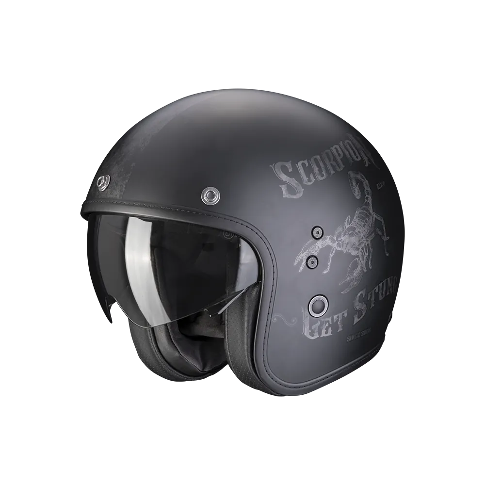scorpion-casque-jet-belfast-evo-pique-moto-scooter-noir-argent