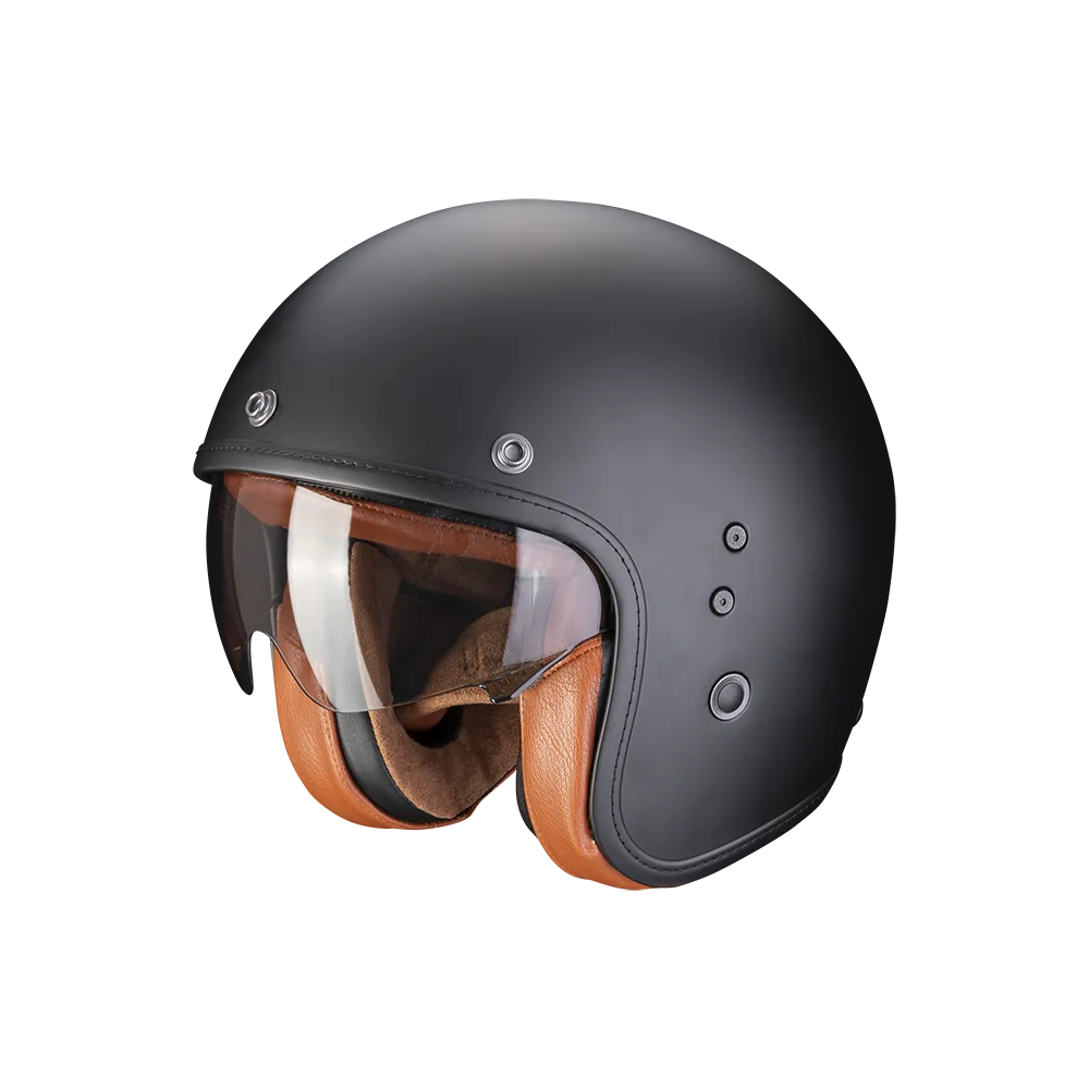 SCORPION casque jet BELFAST EVO LUXE moto scooter noir mat