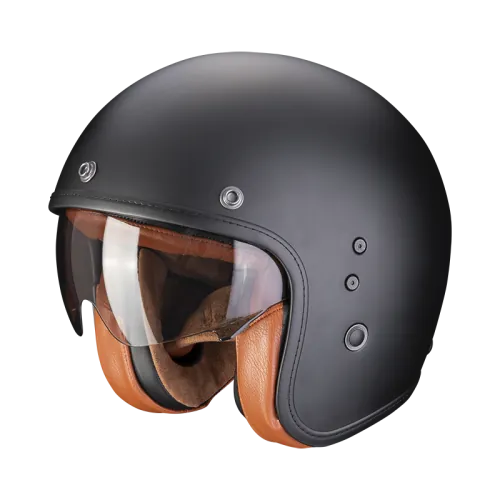 SCORPION casque jet BELFAST EVO LUXE moto scooter noir mat