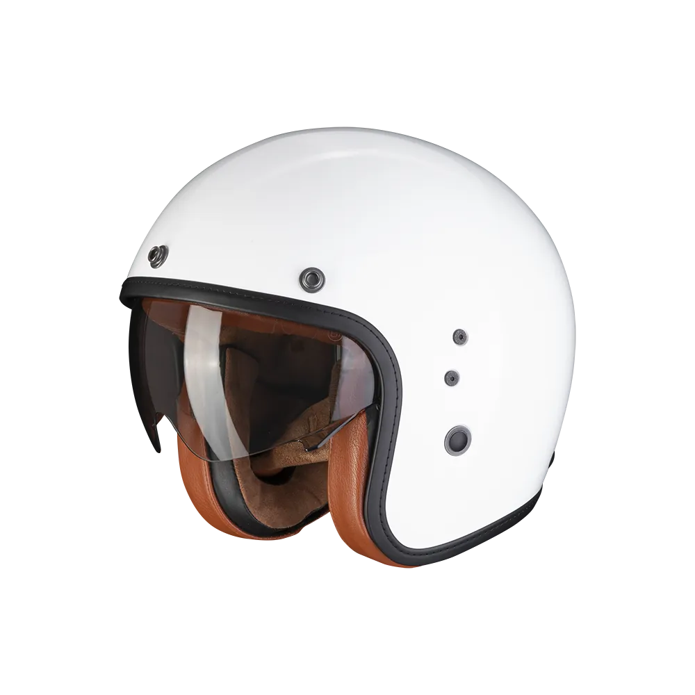 SCORPION helmet BELFAST EVO LUXE jet moto scooter white