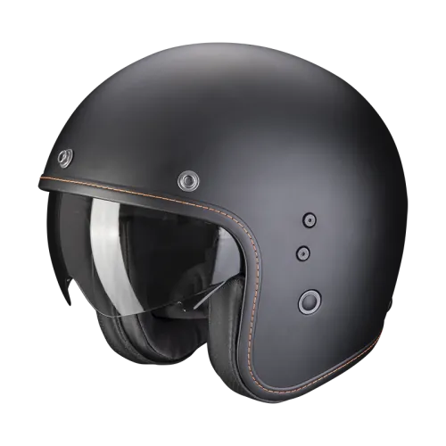 SCORPION casque jet BELFAST EVO SOLID moto scooter noir mat