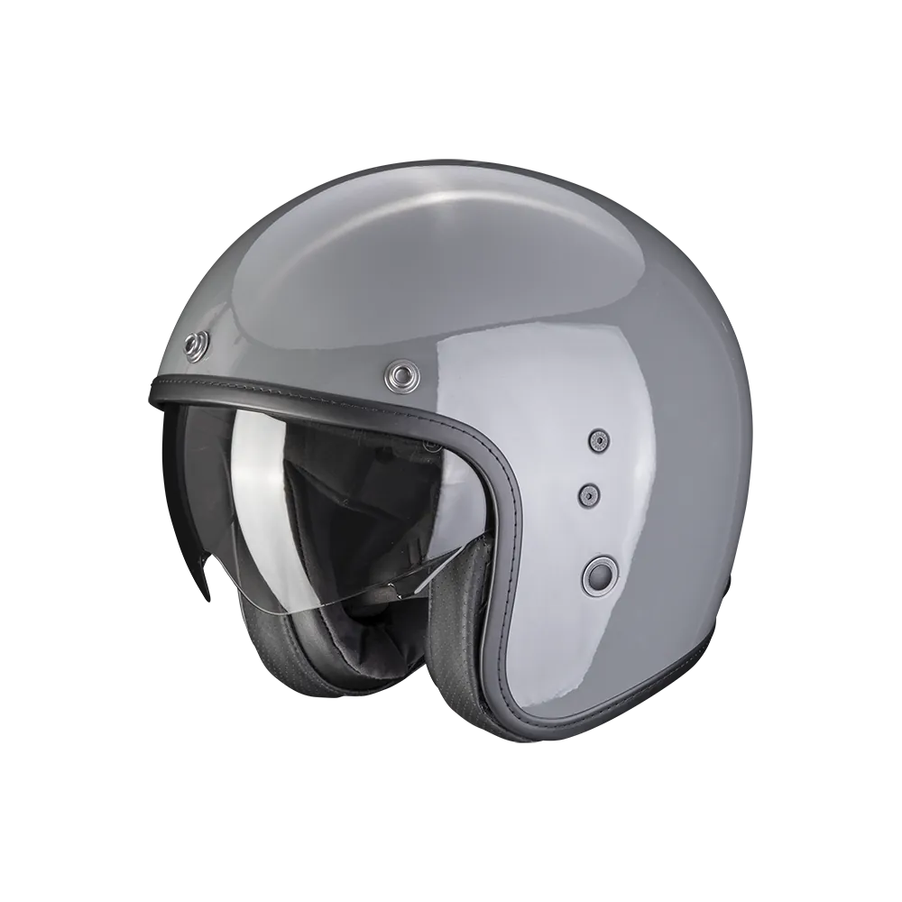 SCORPION casque jet BELFAST EVO SOLID moto scooter gris ciment