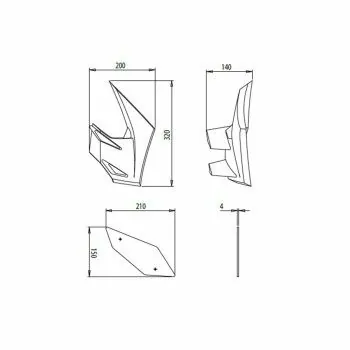 PUIG Downforce side spoilers Kawasaki Z650 / 2020 2024 - 20328